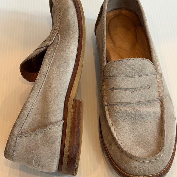 Sperry Top-Sider Women's Seaport Penny Grey Suede Loafers Size 9 - Picture 2 of 12